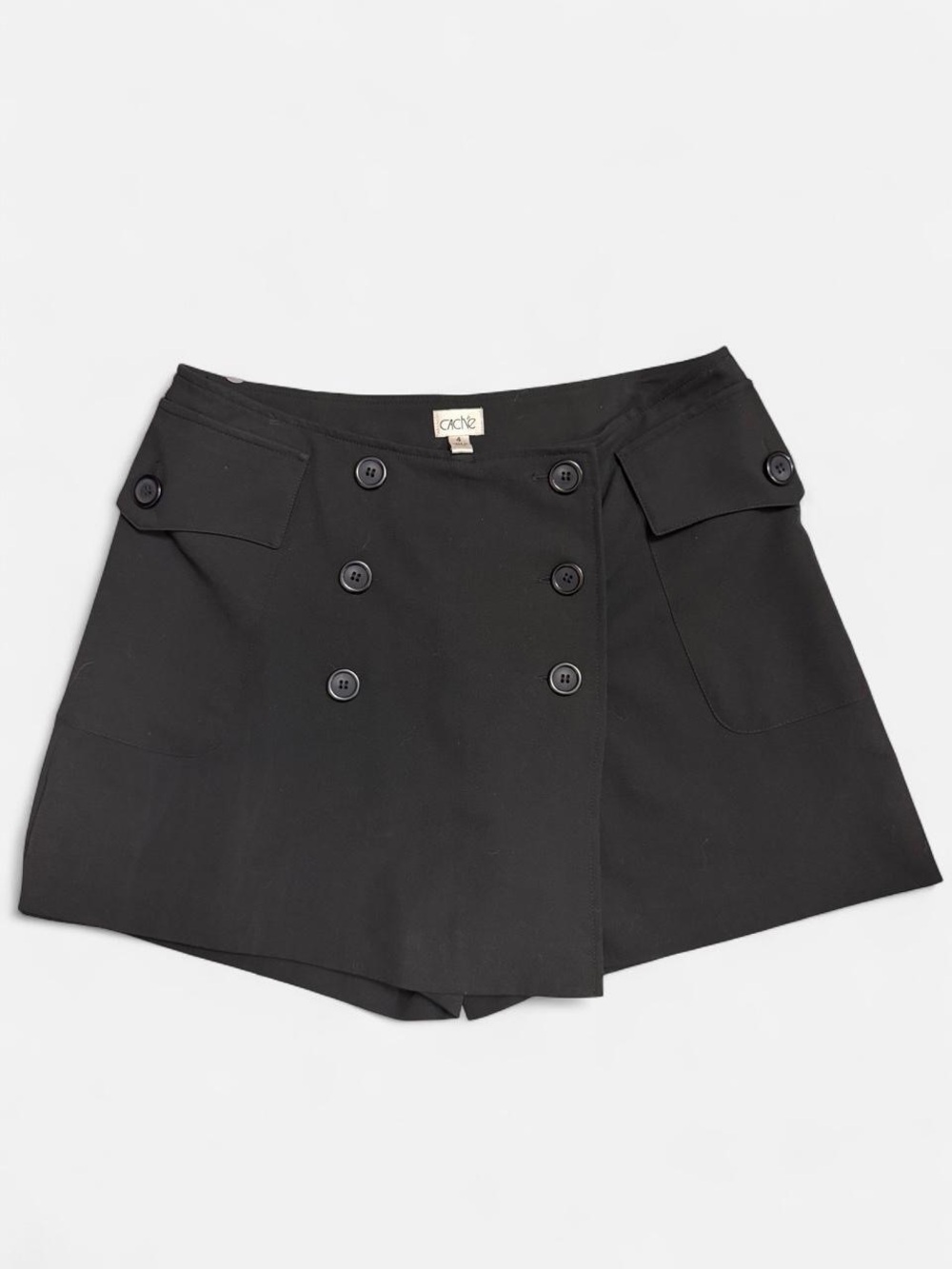Cache Black Double-Breasted Sailor Skort